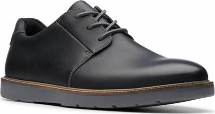 Clarks Grandin Plain Δερμάτινα Ανδρικά Casual Παπούτσια Μαύρα από το Step One