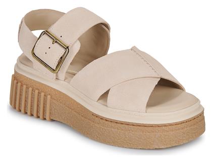Καλοκαιρινές Γυναικείες Πλατφόρμες Μπεζ Clarks