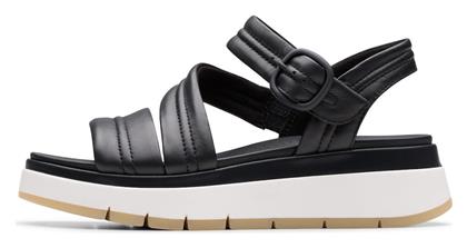 Strap Δερμάτινα Σανδάλια Μαύρα Clarks