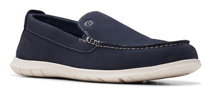 Suede Ανδρικά Μοκασίνια σε Μπλε Χρώμα Clarks