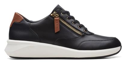 Un Rio Zip Γυναικεία Sneakers Μαύρα Clarks