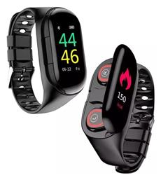 Activity Tracker με Παλμογράφο Μαύρο Clever