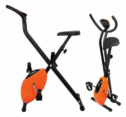 Fit Bike 090019 Αναδιπλούμενο Όρθιο Ποδήλατο Γυμναστικής Μαγνητικό Πορτοκαλί Clever