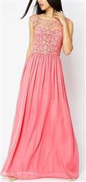 Club L Ροζ Maxi Φόρεμα με Δαντέλα από το Buldoza