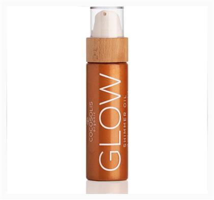 Glow Βιολογικό Ξηρό Λάδι Σώματος με Λάμψη για Πρόσωπο και Σώμα 110ml Cocosolis