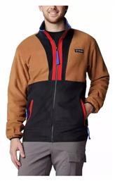 Ανδρική Ζακέτα Fleece με Φερμουάρ Καφέ Columbia