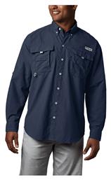 Bahama Ανδρικό Πουκάμισο Μακρυμάνικo Dark Navy Columbia
