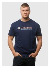Csc Basic Ανδρική Μπλούζα Κοντομάνικη Navy Μπλε Columbia