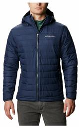 Powder Lite Ανδρικό Χειμωνιάτικο Μπουφάν Puffer Αδιάβροχο Μπλε Columbia