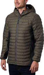 Columbia Powder Pass Insulated Ανδρικό Μπουφάν Puffer για Χειμώνα Χακί από το Athletix