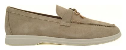Δερμάτινα Γυναικεία Loafers σε Μπεζ Χρώμα Commanchero Original