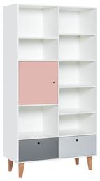 Concept Plus Βιβλιοθήκη Δαπέδου Ξύλινη Λευκή 105x45x201.3cm - Polihome
