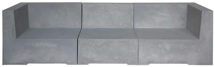 Concrete Τριθέσιος Καναπές Εξωτερικού Χώρου 235x81x65cm - Woodwell