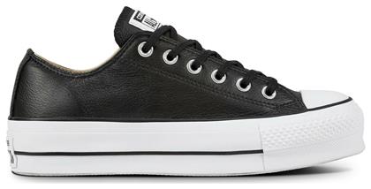 Chuck Taylor All Star Lift Clean Leather Low Top Flatforms Sneakers Converse