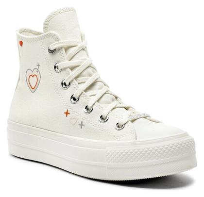 Chuck Taylor All Star Lift Platform Γυναικεία Sneakers Λευκά Converse