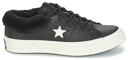 One Star Street Warmer Leather Γυναικείο Sneaker Μαύρο Converse