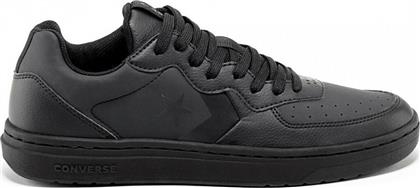 Converse Rival Ox Leather Unisex Sneakers Μαύρα από το Z-mall