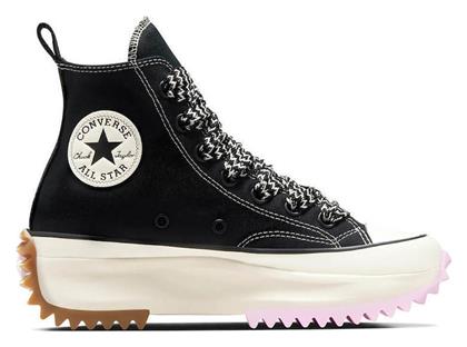 Run Star Hike Γυναικεία Chunky Sneakers Black / Pink Foam / Egret Converse