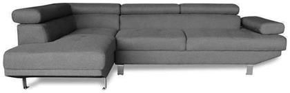 Corner Γωνιακός Καναπές με Δεξιά Γωνία Γκρι 260x163x84εκ. Zita Plus