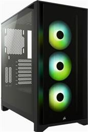 Corsair iCUE 4000X RGB Gaming Midi Tower Κουτί Υπολογιστή με Πλαϊνό Παράθυρο Μαύρο