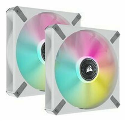 ICUE ML140 RGB Elite Premium Case Fan με Σύνδεση 4-Pin PWM 2τμχ Λευκό Corsair
