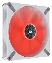 ML140 LED Elite Premium Case Fan με Κόκκινο Φωτισμό και Σύνδεση 4-Pin PWM Λευκό Corsair