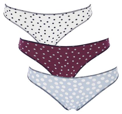 Βαμβακερά Γυναικεία Slip 3Pack Light Blue/Purple/Ciel Cotonella