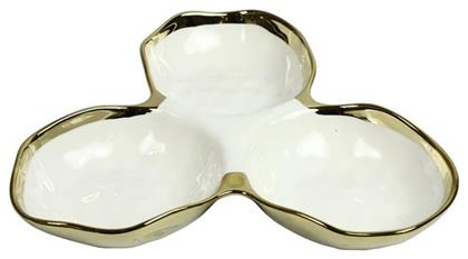 Κεραμική Ορντεβιέρα 3 Θέσεων Λευκή Ø26cm Π26xΜ6cm Countryfield