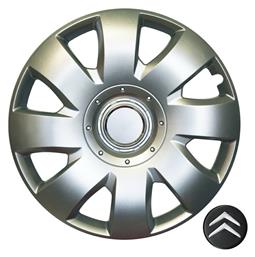 Σετ Τάσια Αυτοκινήτου Citroen C3/C4/C5 4τμχ 15'' Ασημί Croatia Cover