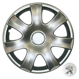 Σετ Τάσια Αυτοκινήτου Peugeot 207 4τμχ 15'' Ασημί Croatia Cover