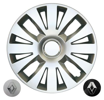 Σετ Τάσια Αυτοκινήτου Renault Clio III/ Megane 4τμχ 15'' Ασημί Croatia Cover