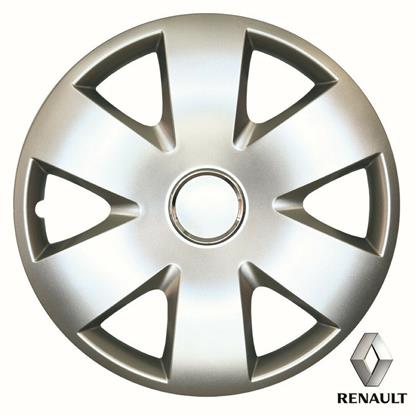 Σετ Τάσια Αυτοκινήτου Renault Clio III/Megane III 4τμχ 15'' Ασημί Croatia Cover