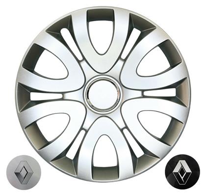 Croatia Cover Σετ Τάσια Αυτοκινήτου Renault Clio IV 4τμχ 15'' Ασημί