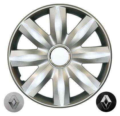 Croatia Cover Σετ Τάσια Αυτοκινήτου Renault Clio/Megane II 4τμχ 14'' Ασημί από το Saveltrade