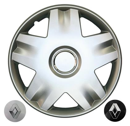 Σετ Τάσια Αυτοκινήτου Renault Clio/Twingo/Thalia/Kangoo 4τμχ 14'' Ασημί Croatia Cover