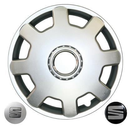 Σετ Τάσια Αυτοκινήτου Seat Arosa/Ibiza 4τμχ 13'' Ασημί Croatia Cover