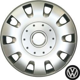 Σετ Τάσια Αυτοκινήτου VW Transporter T5 /Golf IV/ Passat B5/ Beetle 4τμχ 16'' Ασημί Croatia Cover