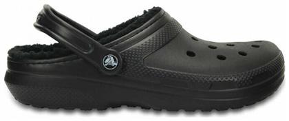 Classic Fuzz Lined Ανατομικά Σαμπό Μαύρα Crocs