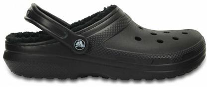 Classic Fuzz Lined Ανδρικά Ανατομικά Σαμπό Μαύρα Crocs