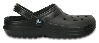 Classic Fuzz Lined Γυναικεία Ανατομικά Σαμπό Μαύρα Crocs