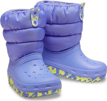 Crocs Classic Neo Puff Παιδικές Μπότες Χιονιού Μπλε