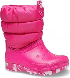 Classic Neo Puff Παιδικές Μπότες Χιονιού Φούξια Crocs