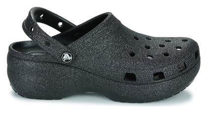 Classic Platform Glitter Γυναικεία Σαμπό Μαύρα Crocs