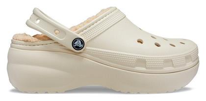Classic Platform Lined Clog Σαμπό Μπεζ Crocs