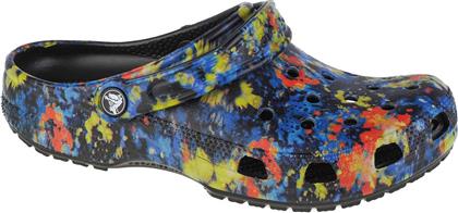 Crocs Classic Tie Dye Graphic Clog Γυναικεία Παπούτσια Θαλάσσης Πολύχρωμα