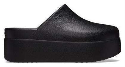 Clog Γυναικεία Δερμάτινα Σαμπό Μαύρα Crocs