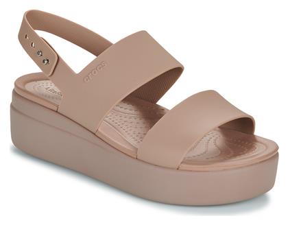 Καλοκαιρινές Γυναικείες Πλατφόρμες Μπεζ Crocs
