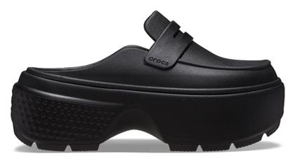 Mules με Χοντρό Τακούνι σε Χρώμα Crocs
