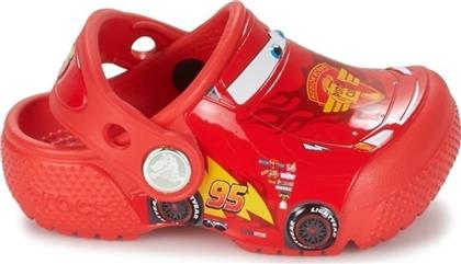 Crocs Παιδικά Ανατομικά Σαμπό Θαλάσσης FunLab Light Cars 3 Κόκκινα από το Spartoo
