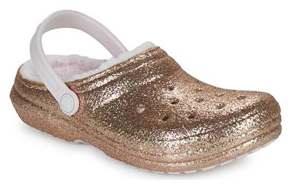 Παιδικές Παντόφλες Χρυσές Classic Glitter Lined Crocs